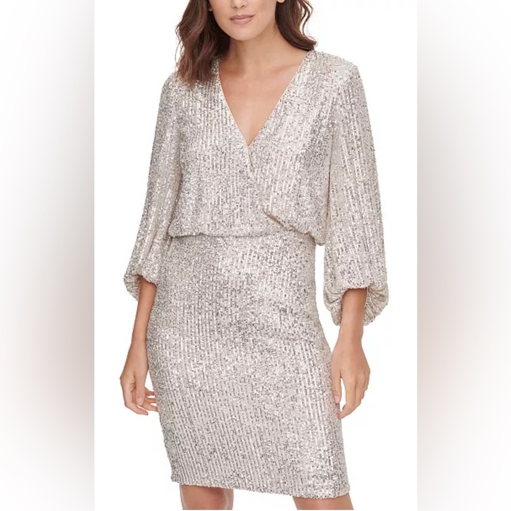 NWT!! Eliza J, Sequin Blouson Shift Dress